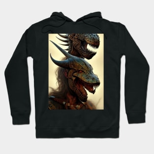 Ilustration Dinosaur Mask Hoodie